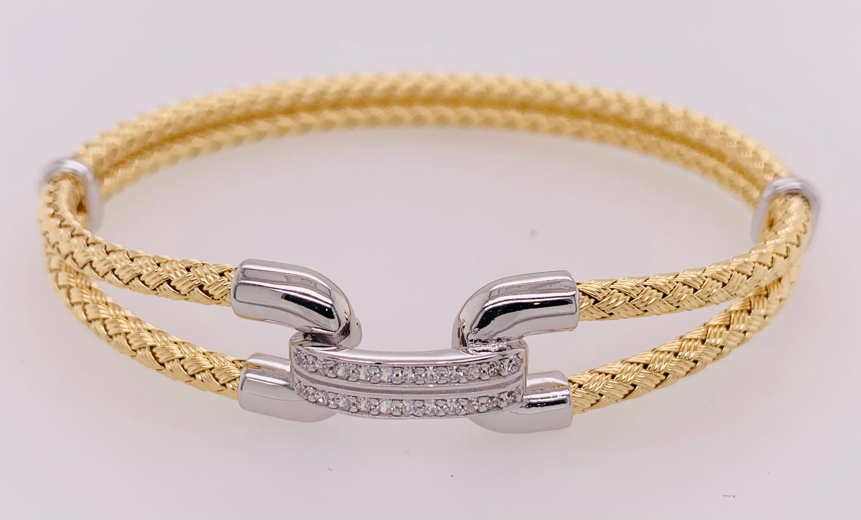 Two Tone CZ Bracelet