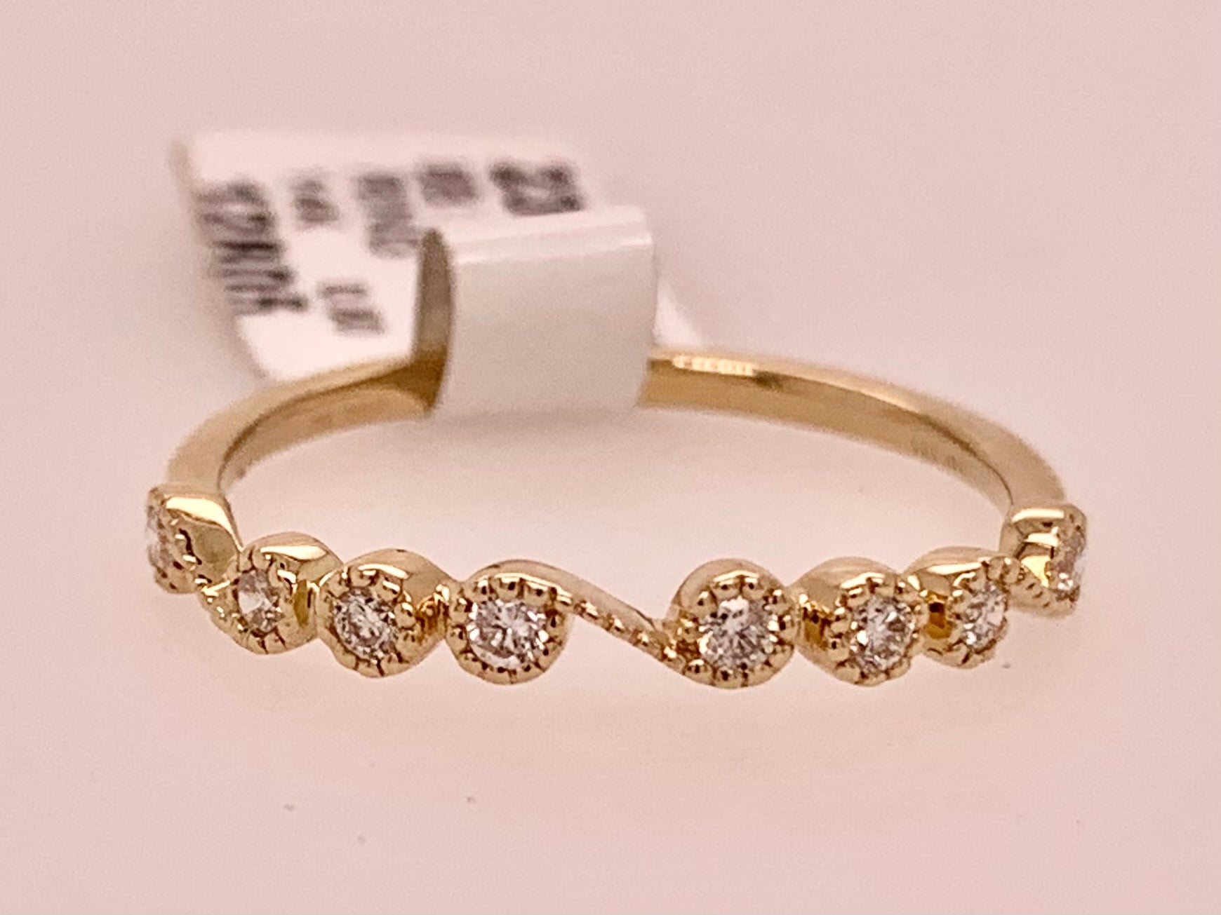 14K Yellow Gold Diamond Band