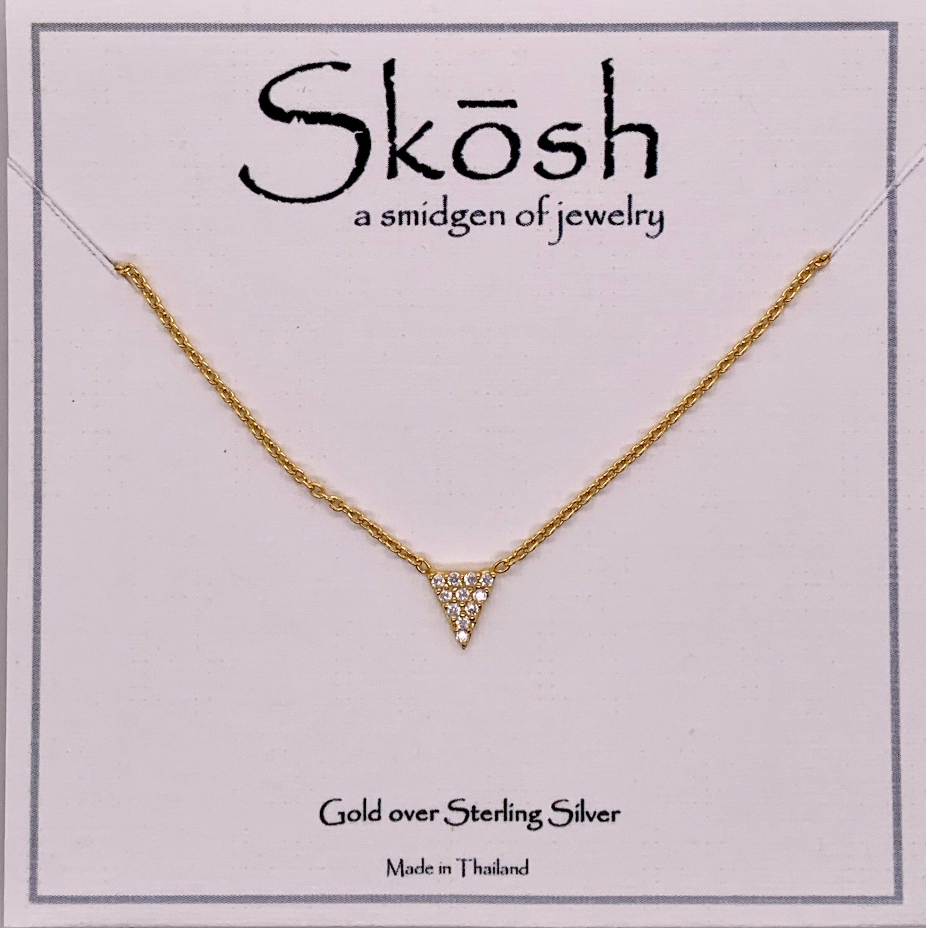 Skosh Pendant Pave Triangle