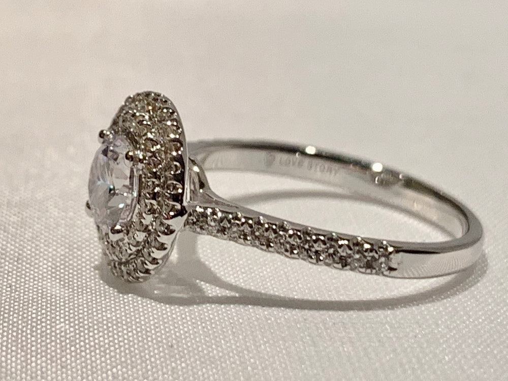 14K White Gold Diamond Semi Mount