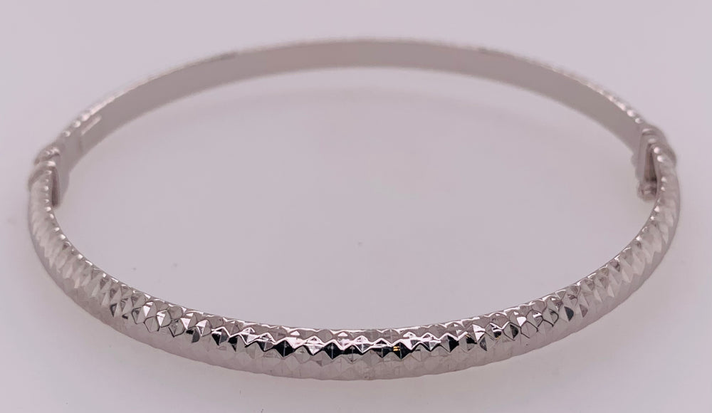 Sterling Silver Sparkle Bangle