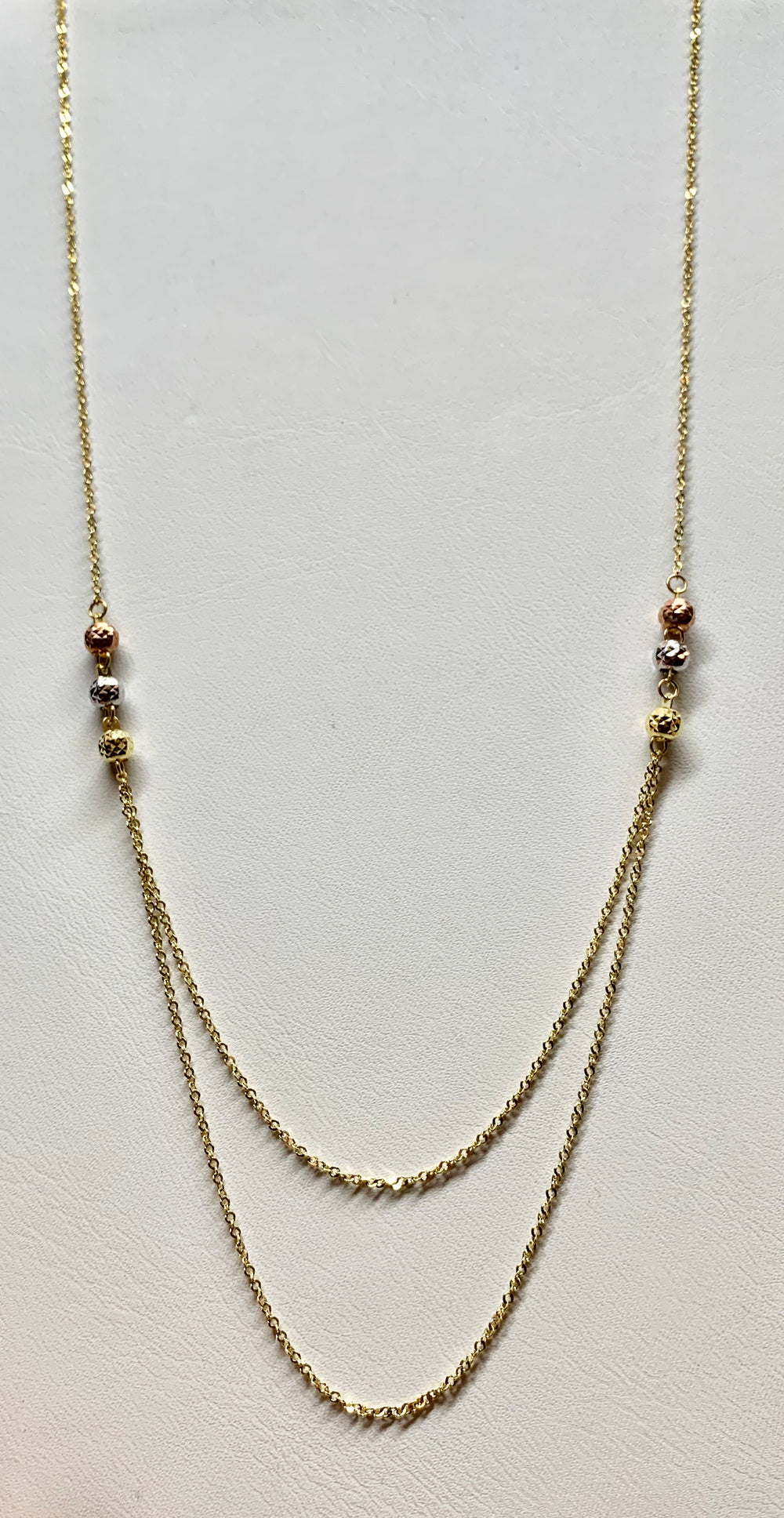 14K Yellow/Rose/White Designer Necklace