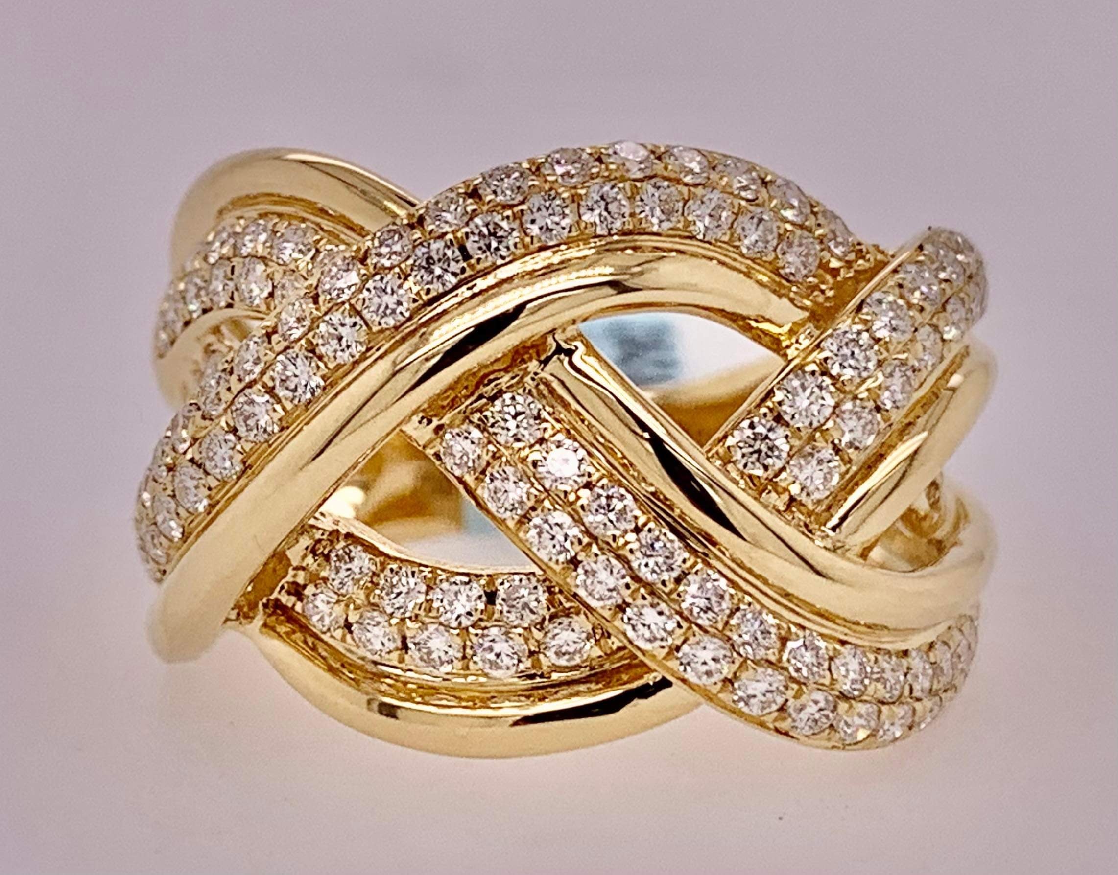 18K Diamond Designer Band