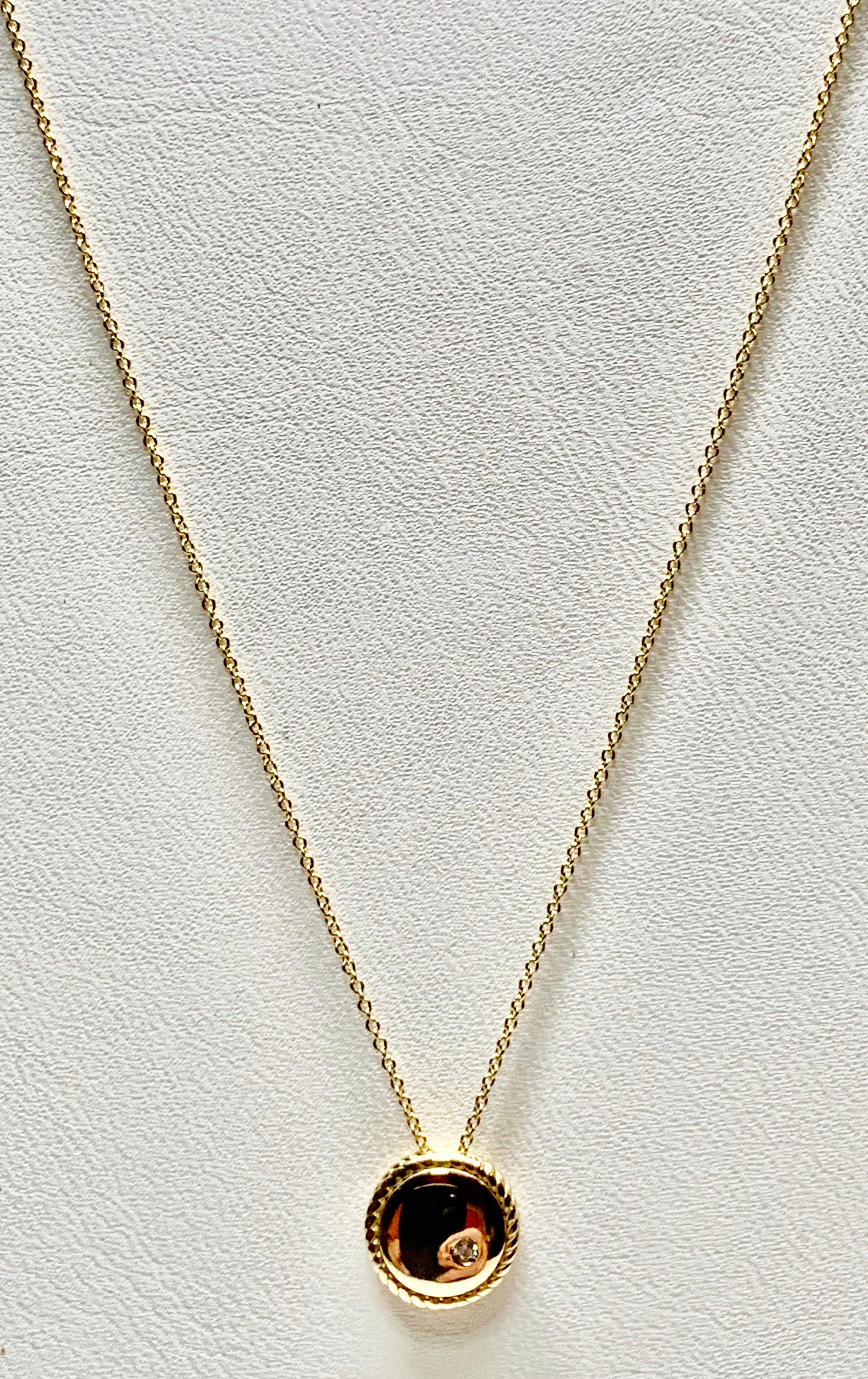 14K Yellow Gold Diamond Necklace