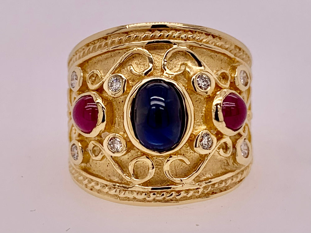 14K Etruscan Design Band