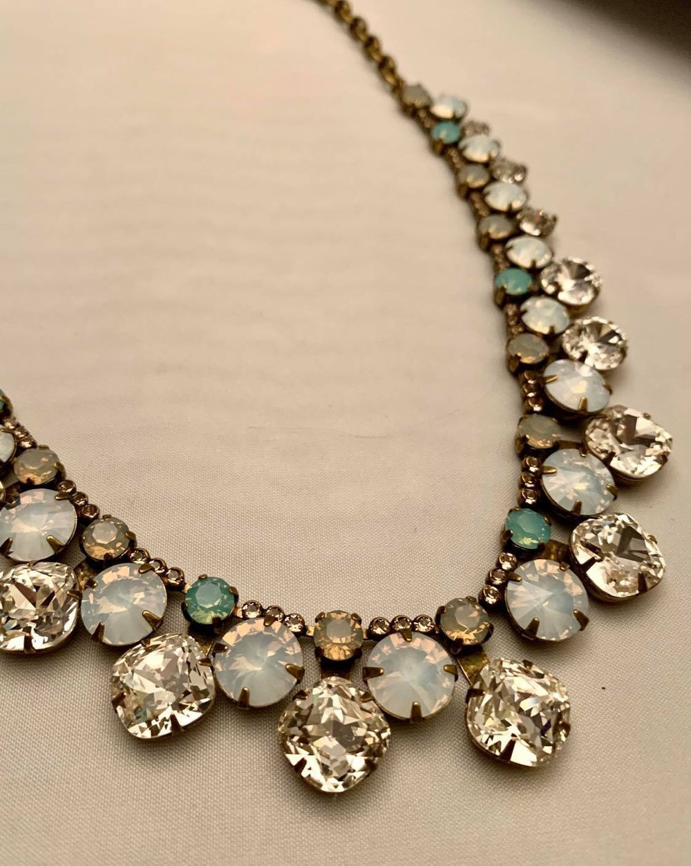 Sorrelli Cushion Cut Crystal Statement Collar Necklace