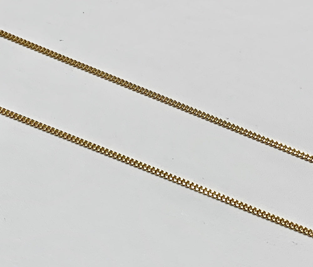 14K Yellow Gold Curb Pendant Chain 24"