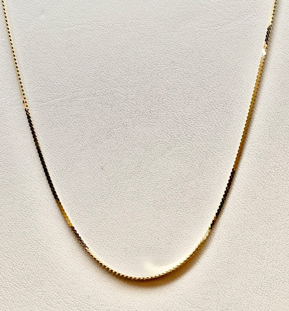 14K Yellow Gold Serpentine Chain