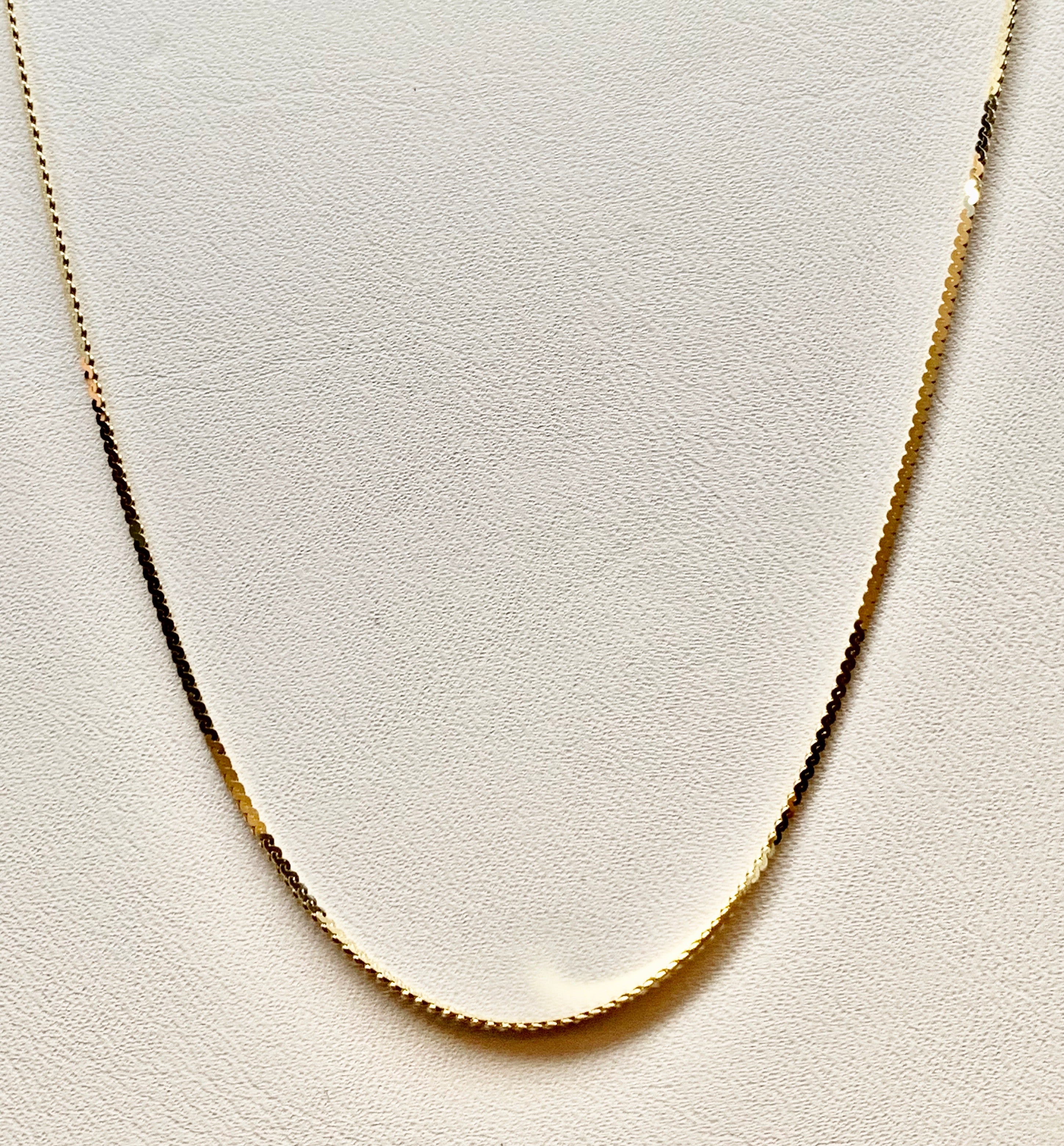 14K Yellow Gold Serpentine Chain