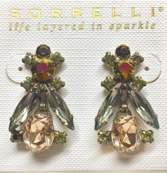 Sorrelli Winged Crystal Navette Post Earrings