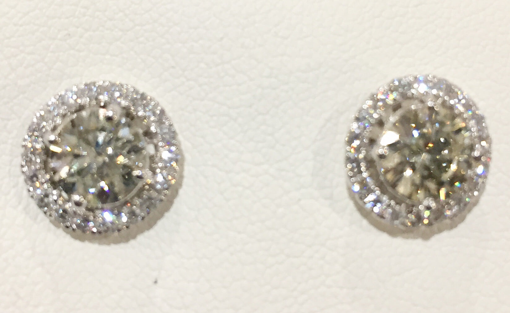 18K White Gold Diamond Earring Jackets