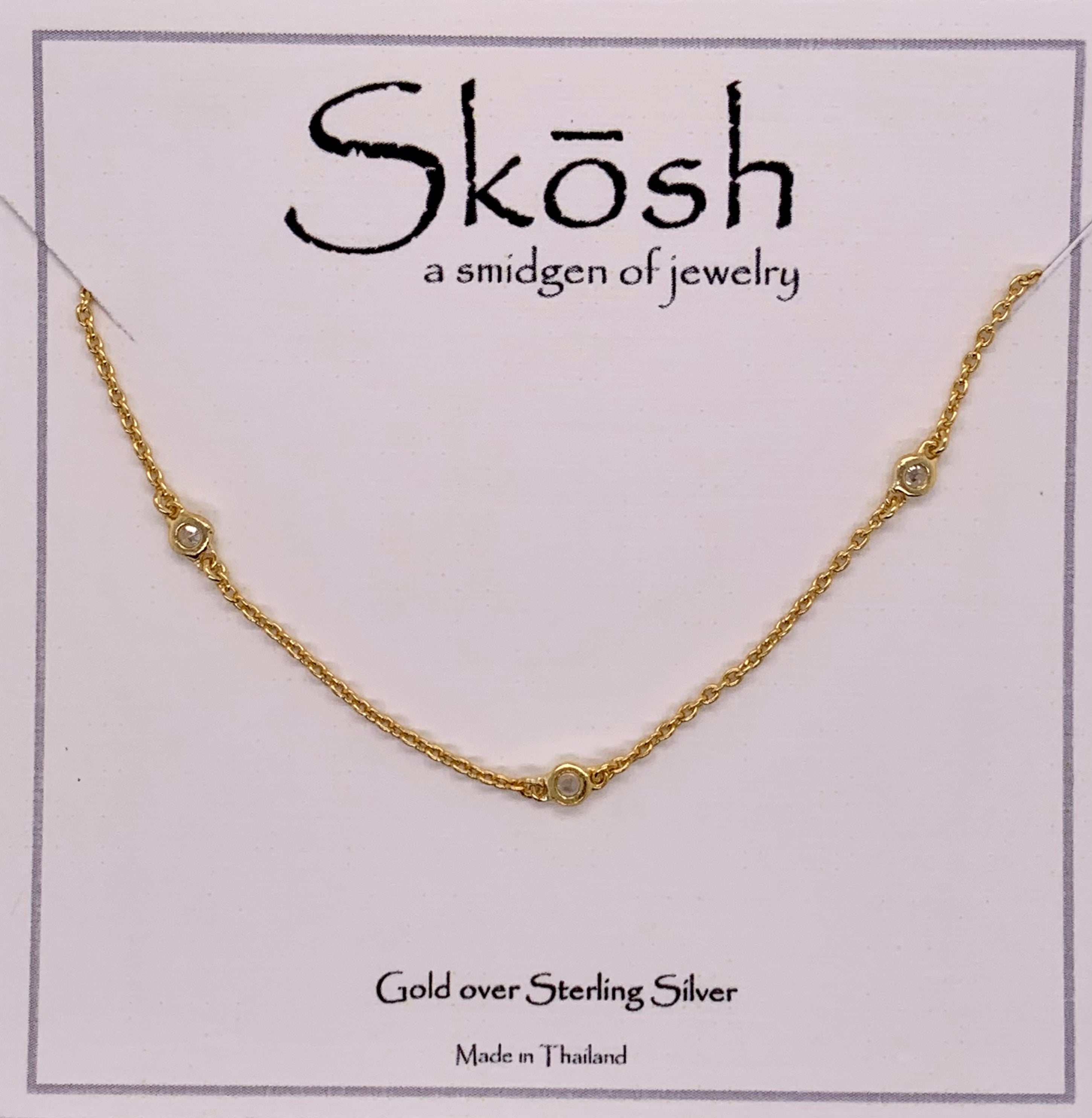 Skosh Pendant CZ Bezel Set