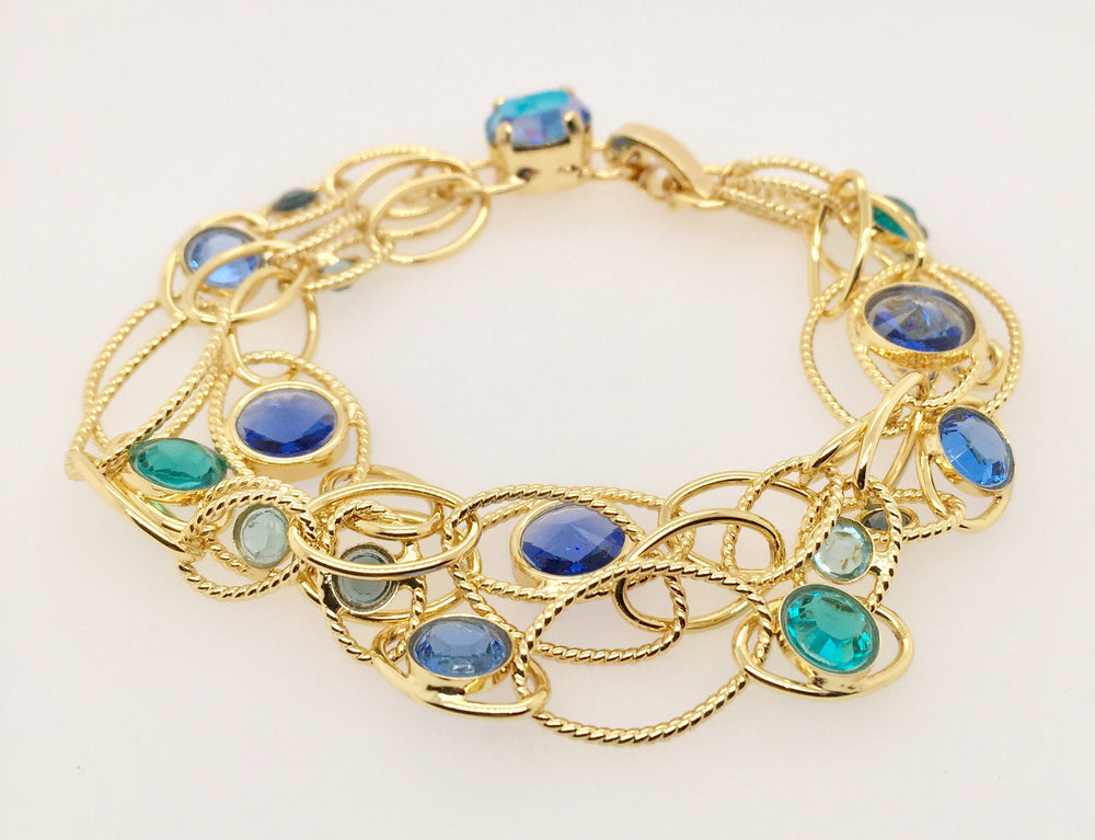 Sorrelli Crystal & Chain Linked Bracelet