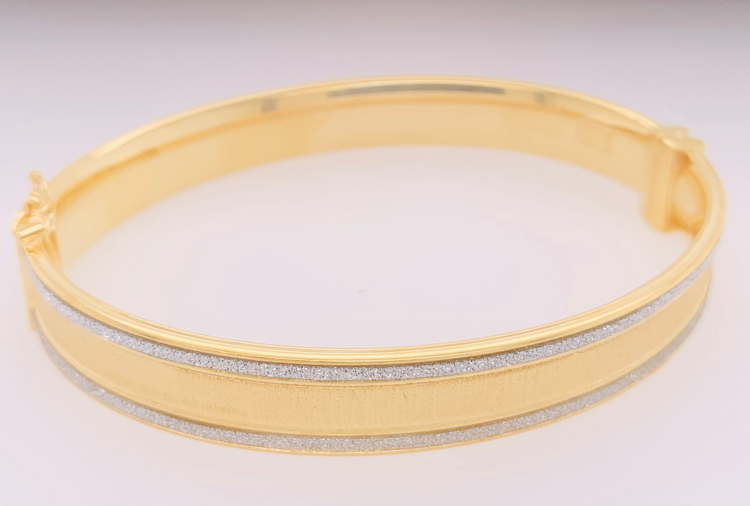 Two Tone Shimmer Bangle Bracelet