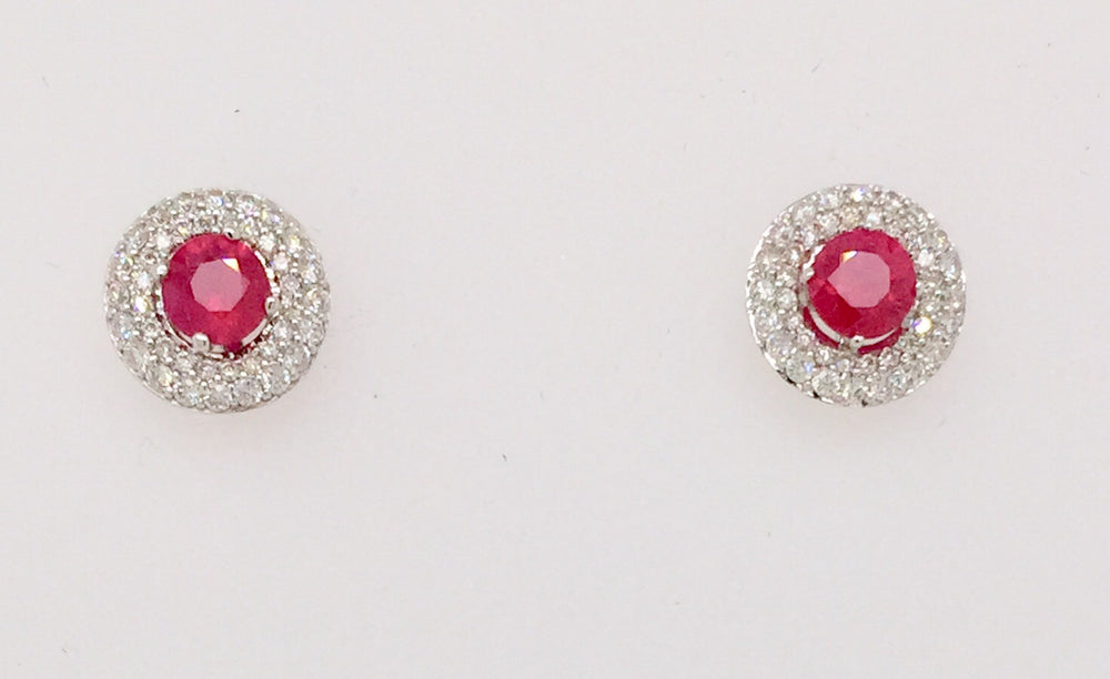 Ruby & Diamond Earrings