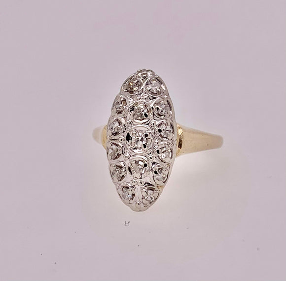 Estate Diamond Princess Ring