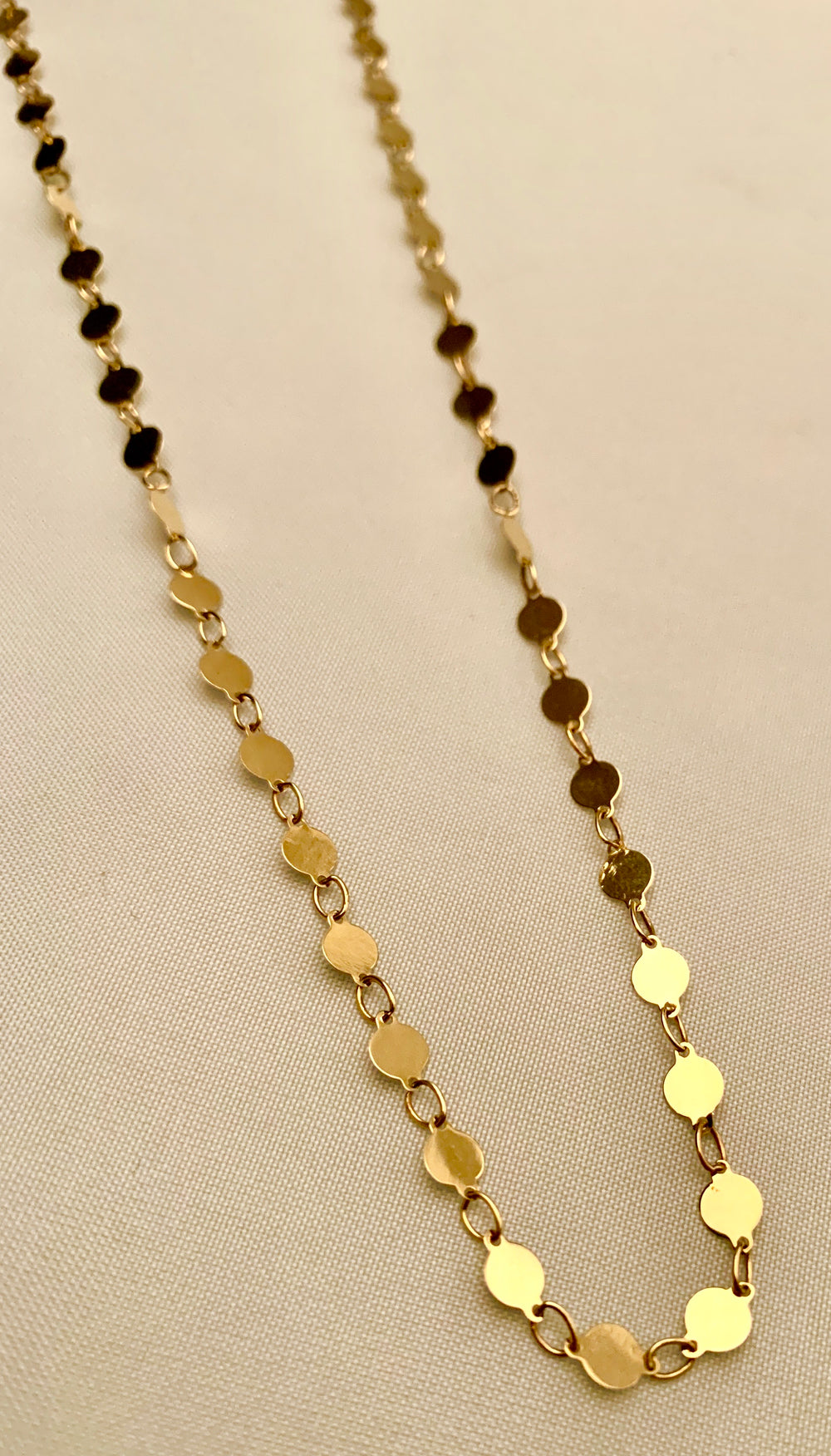 14K Disc Necklace