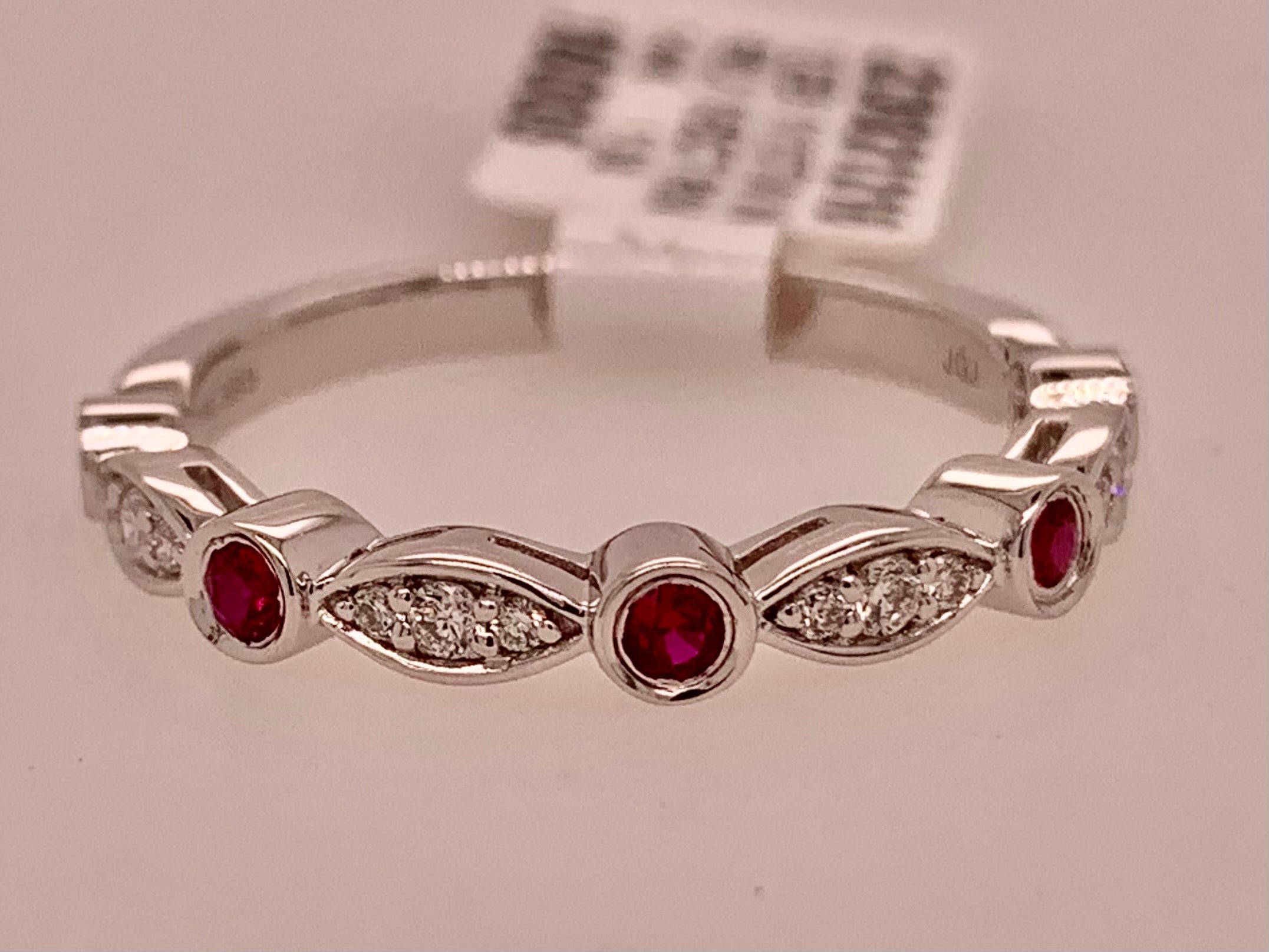 14K Diamond & Ruby Band