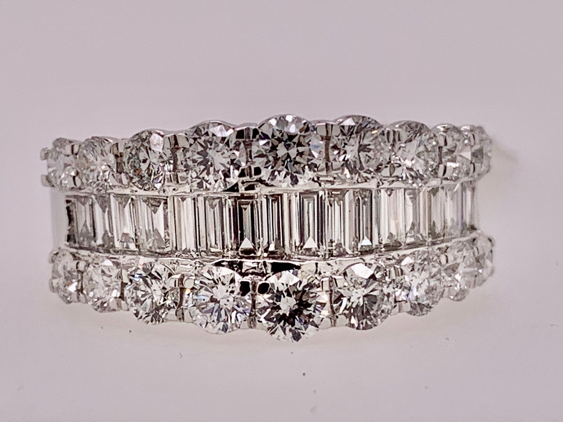 14K White Gold 2.13 Carat Diamond Band