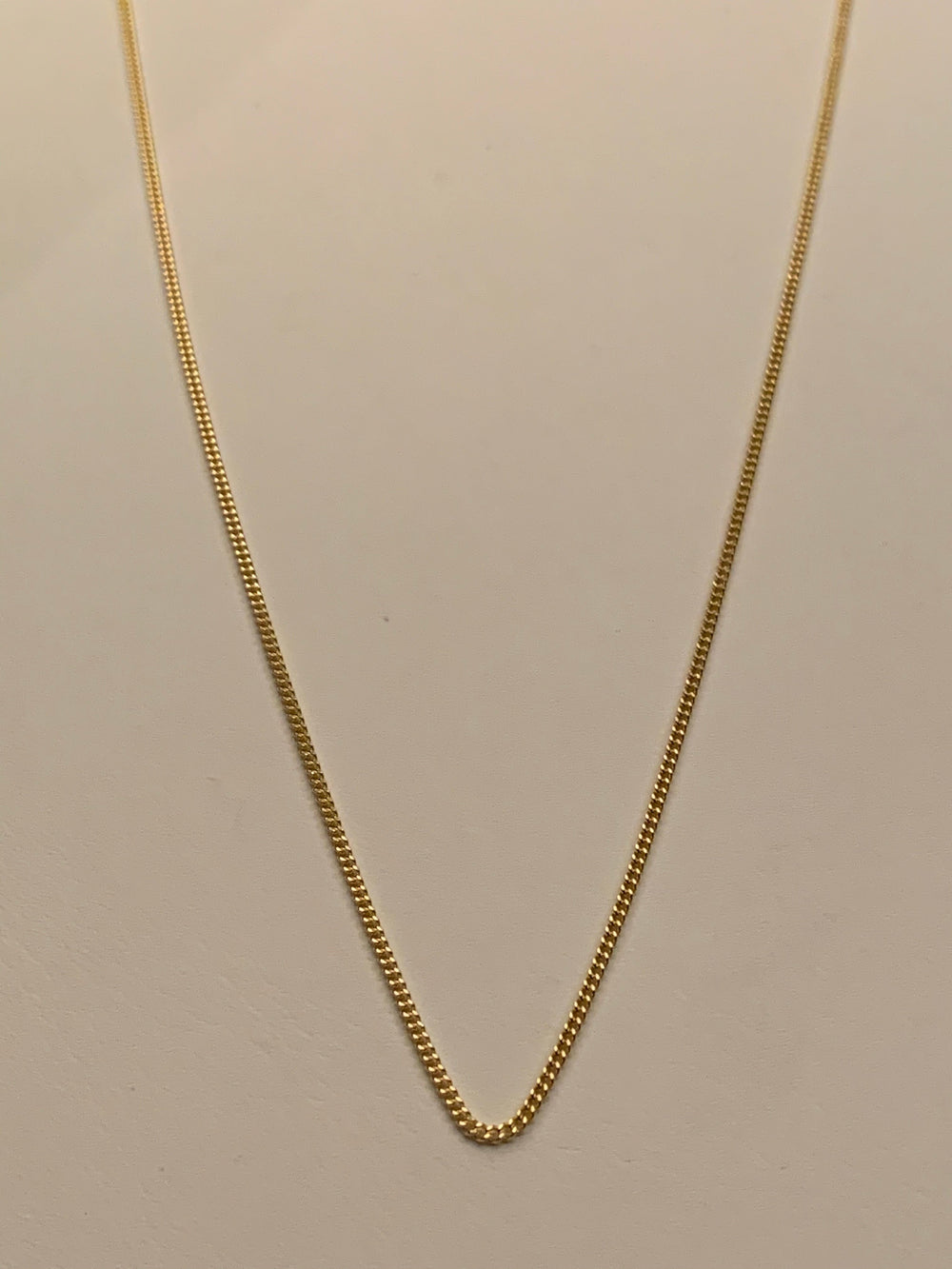 14K Yellow Gold Curb Pendant Chain 24"