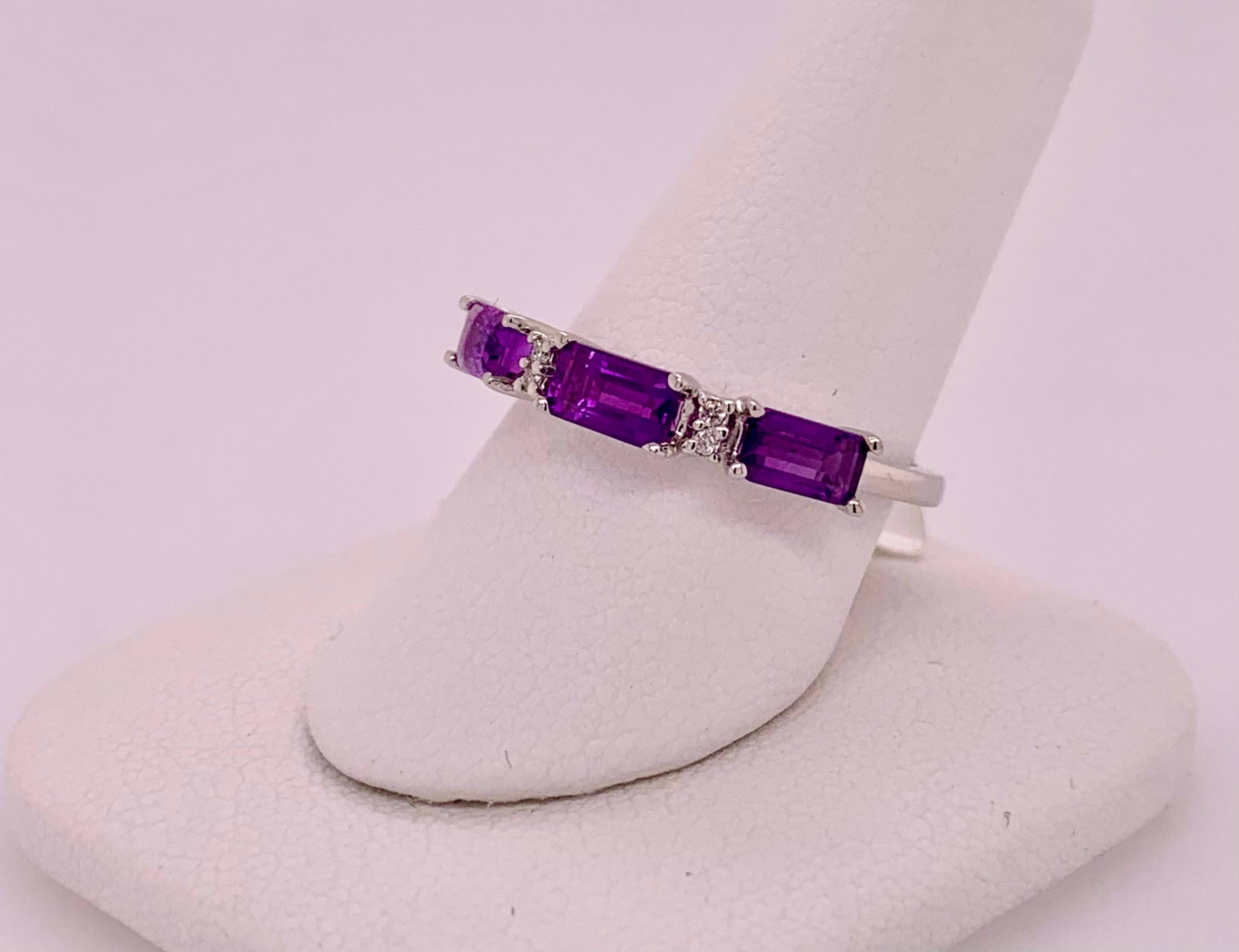 Amethyst & Diamond Ring