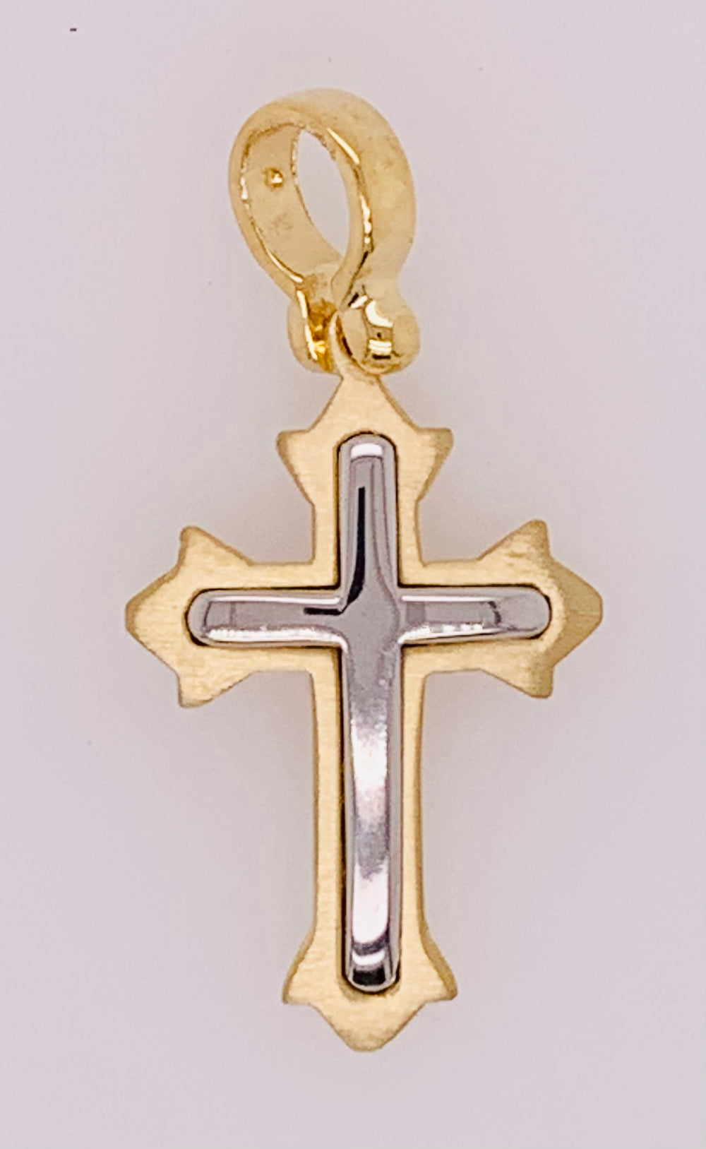 Gold Vermeil & Sterling Silver Cross Pendant