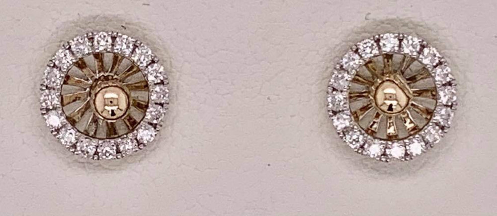 18K White Gold Diamond Earring Jackets