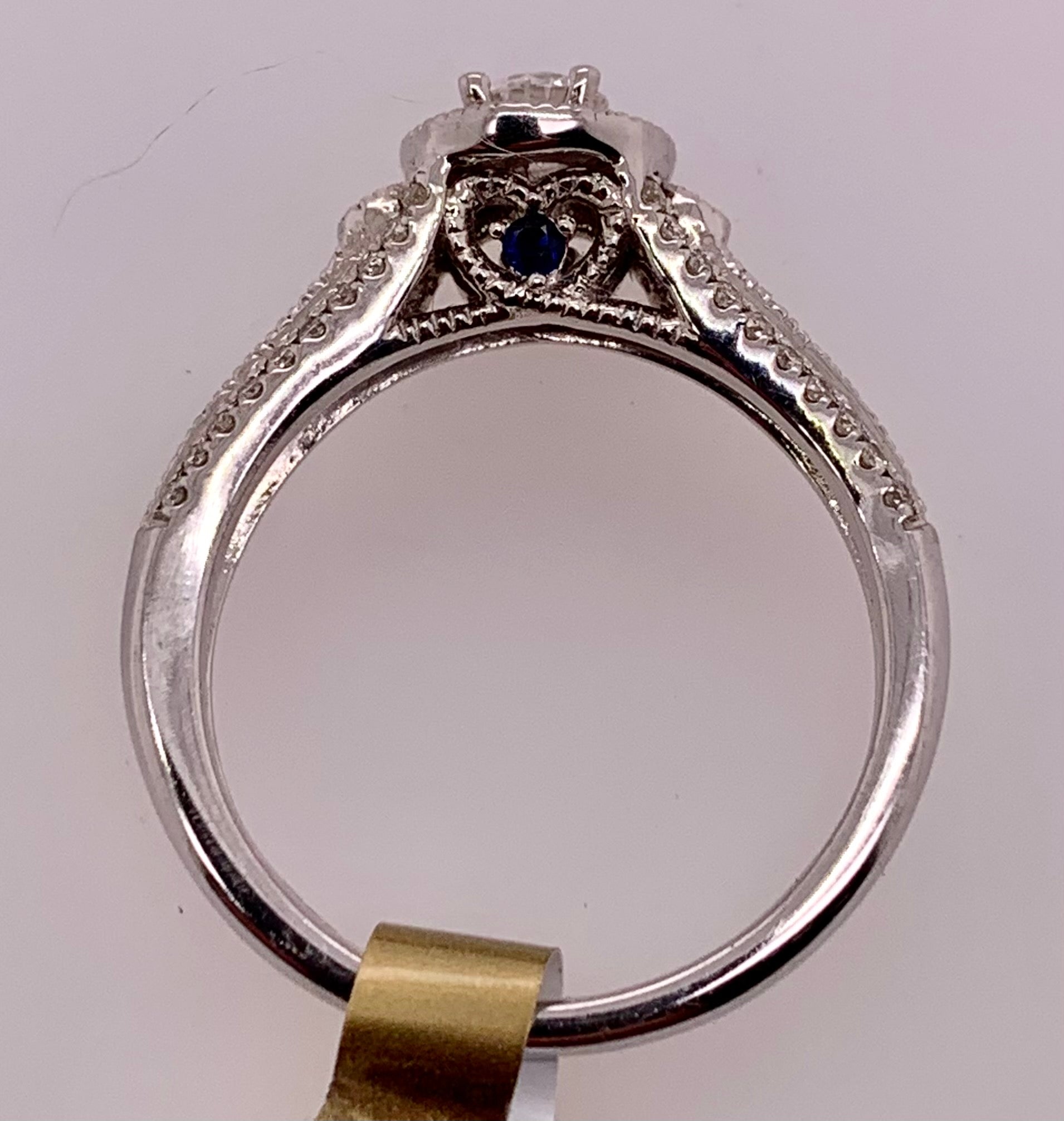 14K Diamond & Sapphire Ring