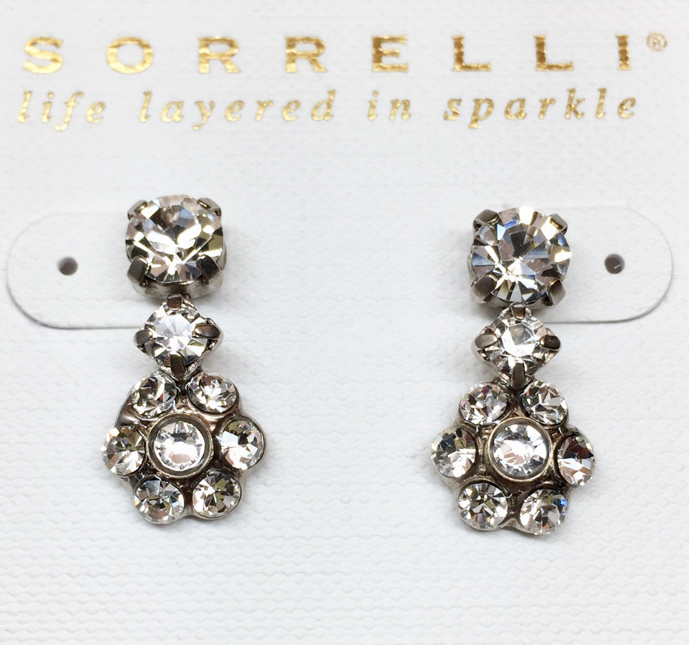 Sorrelli Crystal Flower Drop Earrings