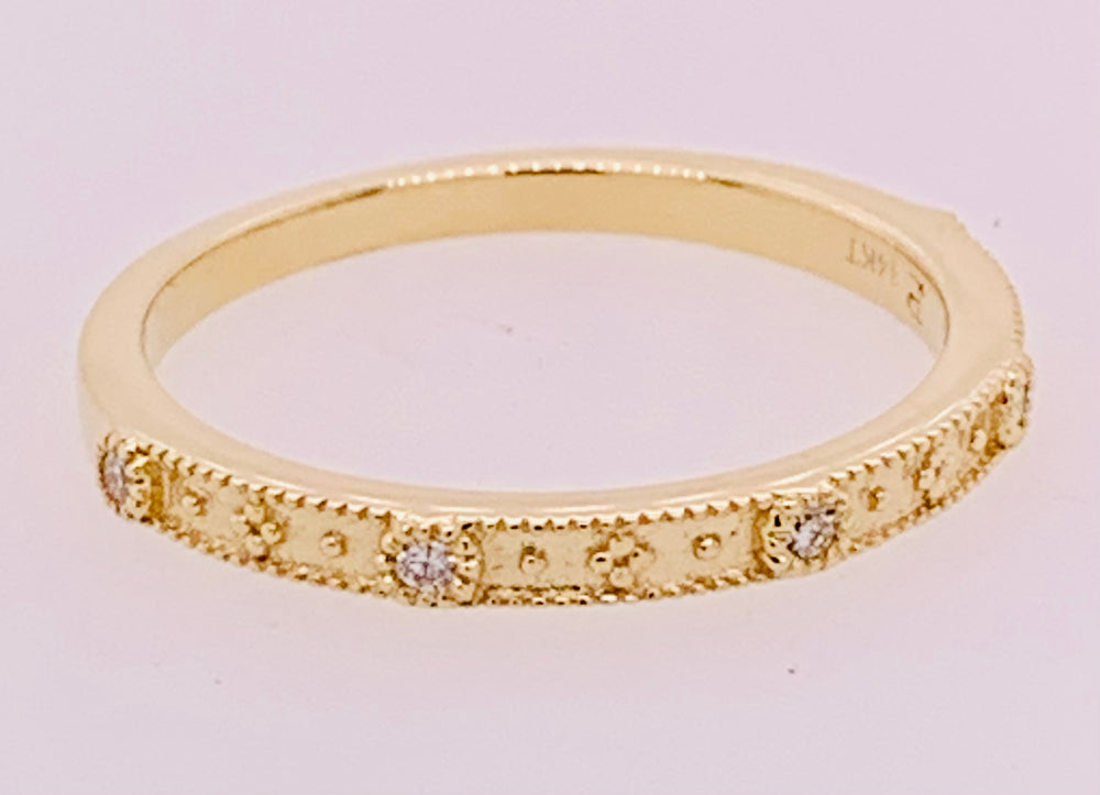 14K Yellow Gold Diamond Band