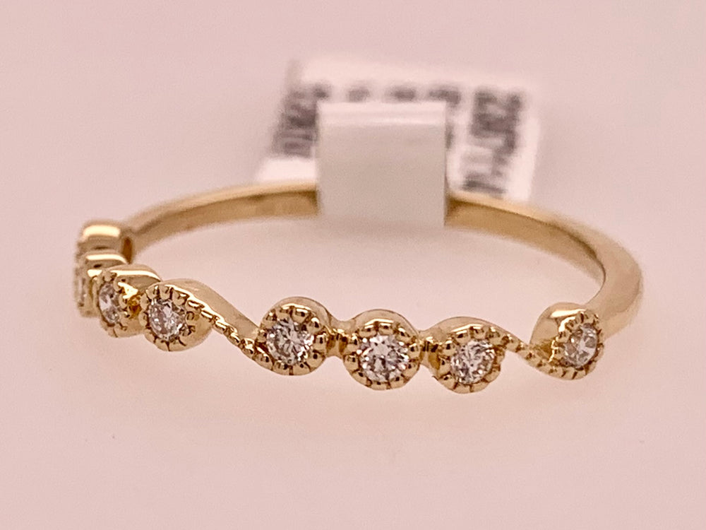 14K Yellow Gold Diamond Band