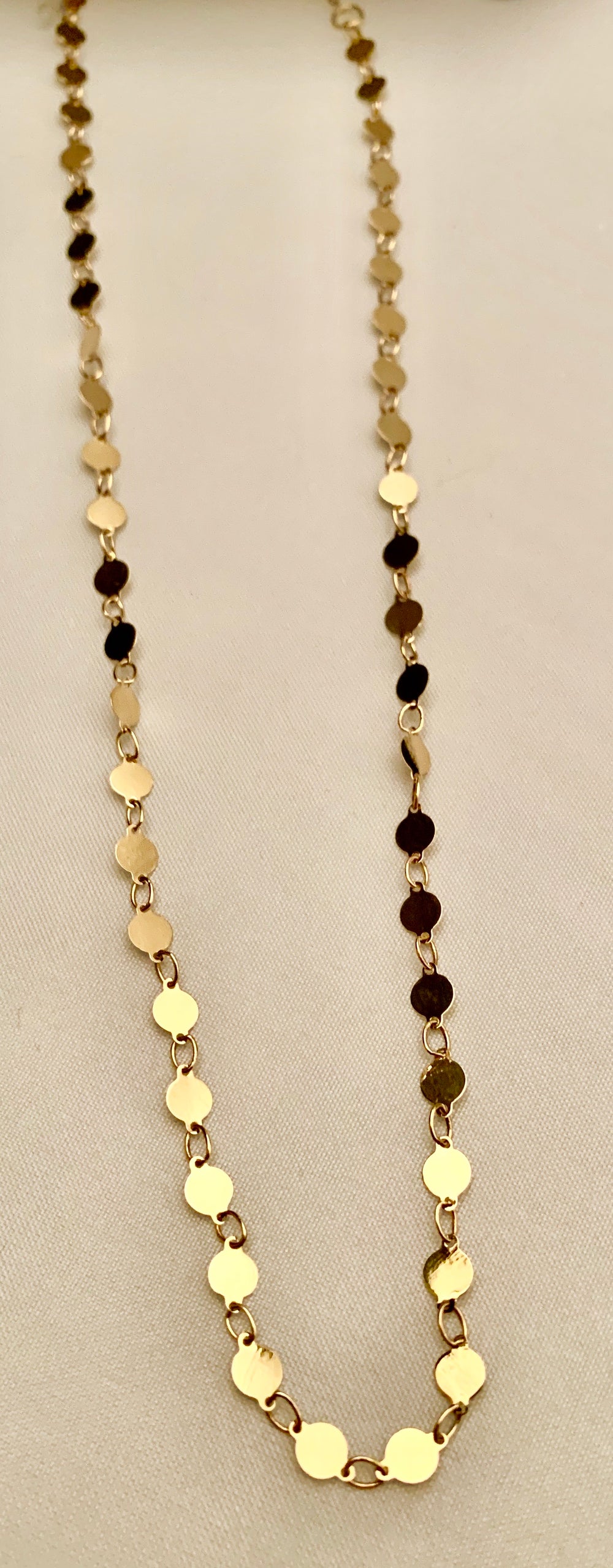 14K Disc Necklace