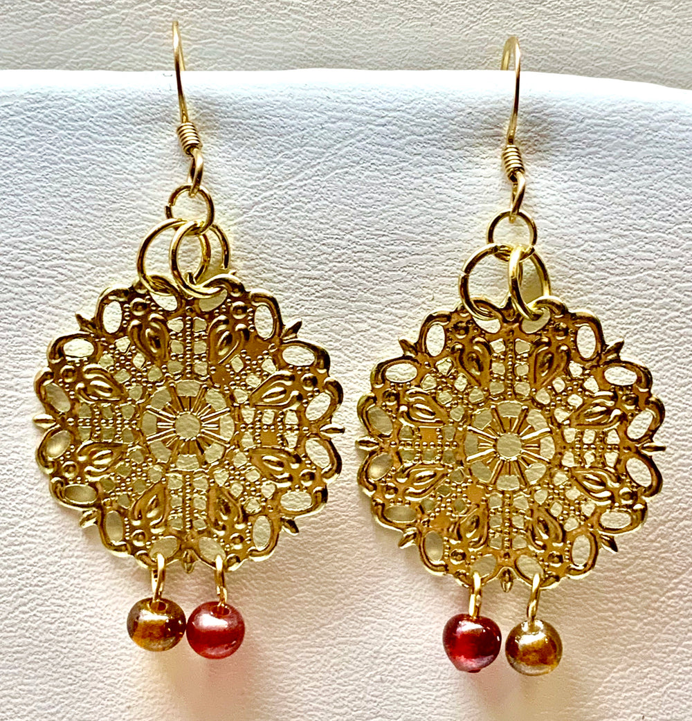 Fashion Filigree Bead Earring