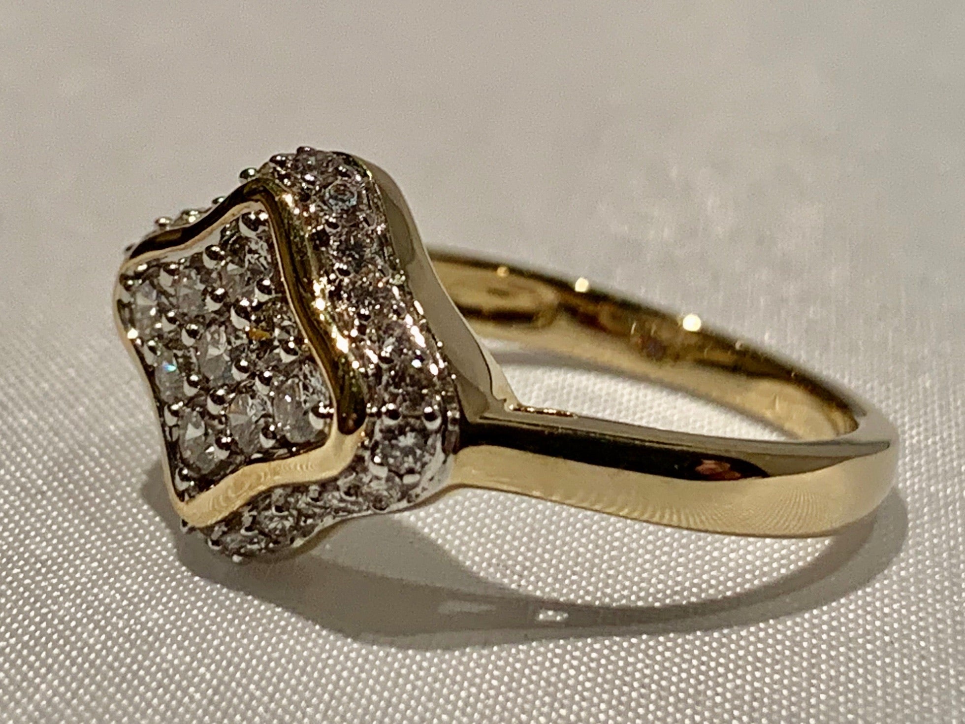 14K Yellow Gold Diamond Ring