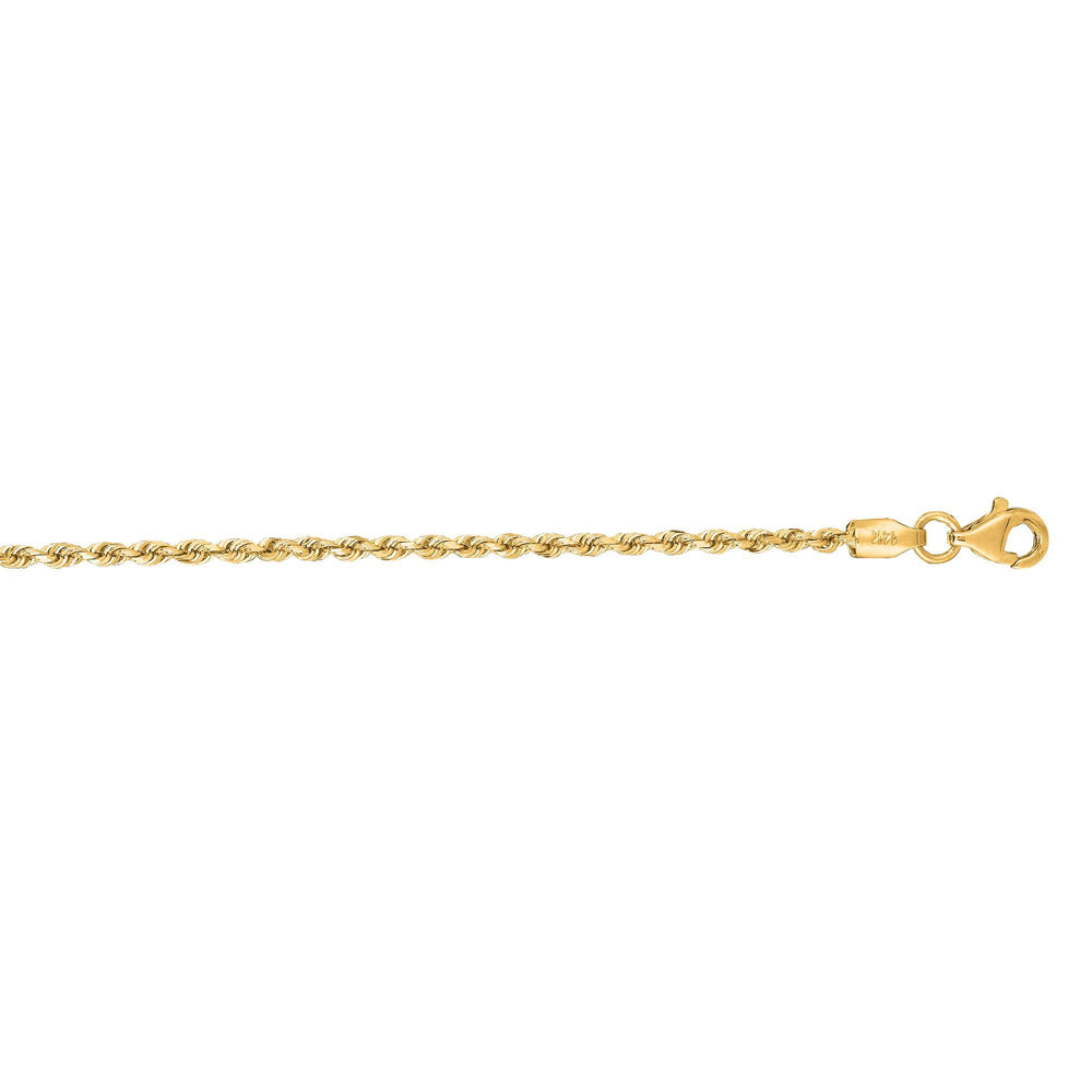 14K Yellow Gold 2MM Rope Chain 18"