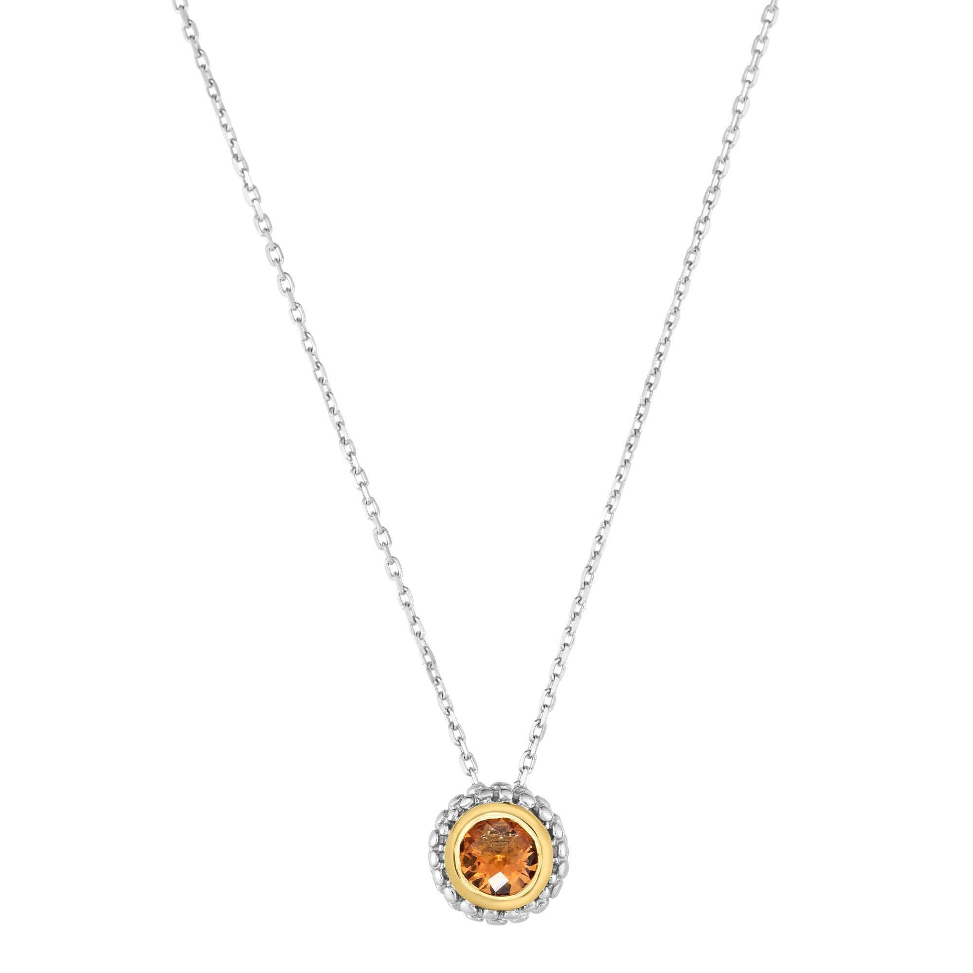 Phillip Gavriel Sterling/18K Citrine Pendant