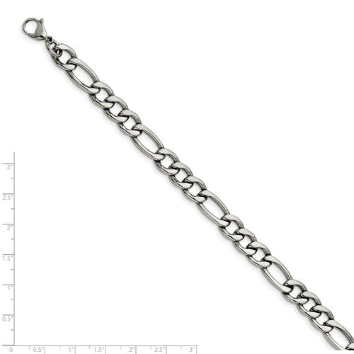 Stainless Steel 8.4mm 22in Figaro Chain