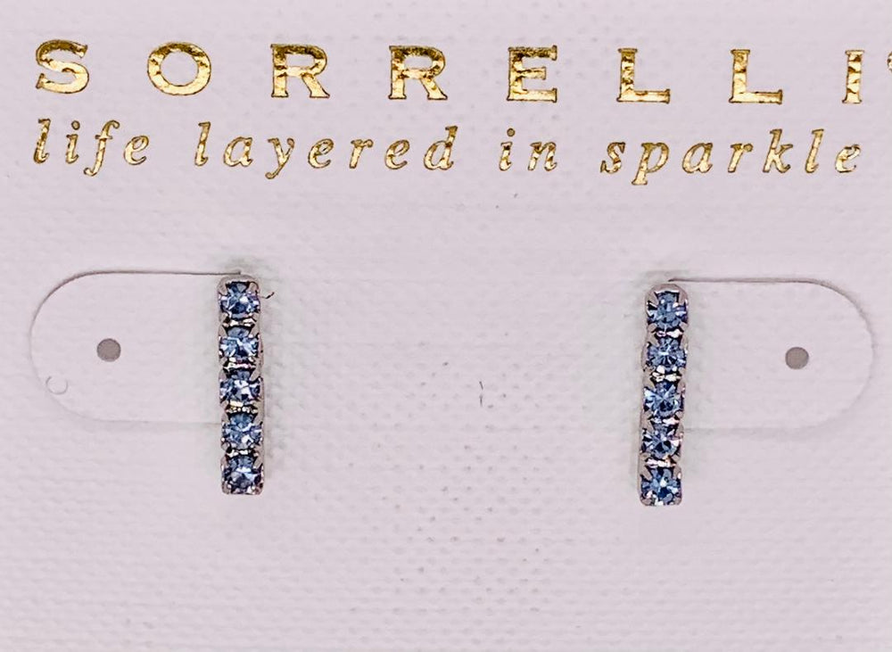 Rhinestone Bar Stud Earrings